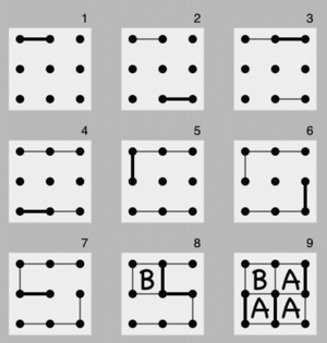 Dots and Boxes. Better on a bigger board.